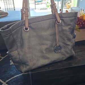 Michael Kors Metallic Gray Tote